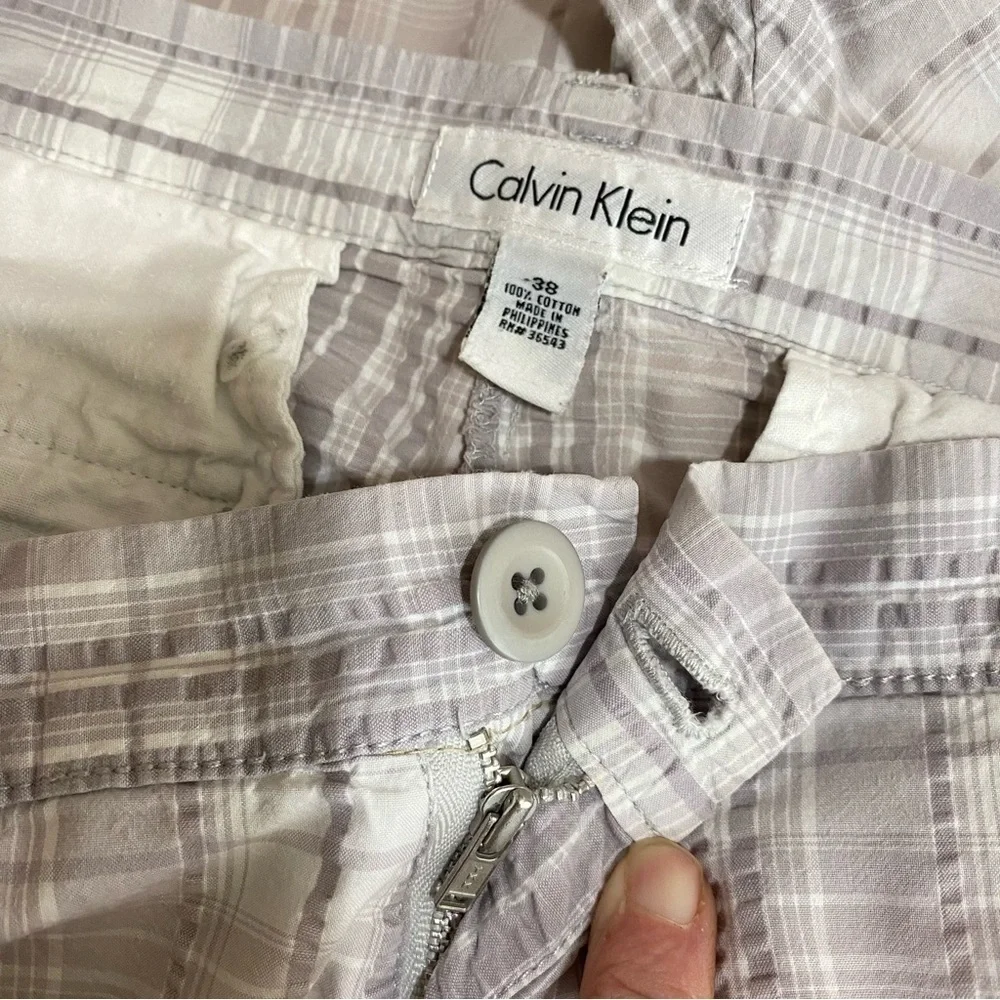Calvin Klein Men’s Plaid Seersucker Shorts